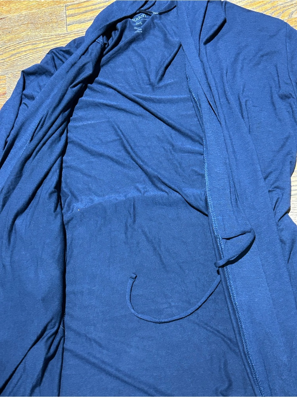 Women's Cloud Knit Robe - Navy - Picture 5 of 8